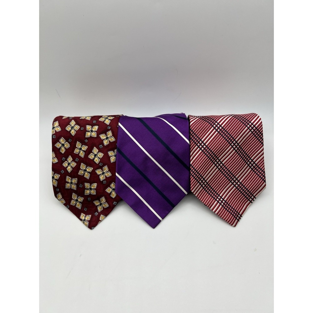 Roundtree and Yorke Men's NWT Ties - Lot of 3 - Variety Pack - 100% Silk - Craft
